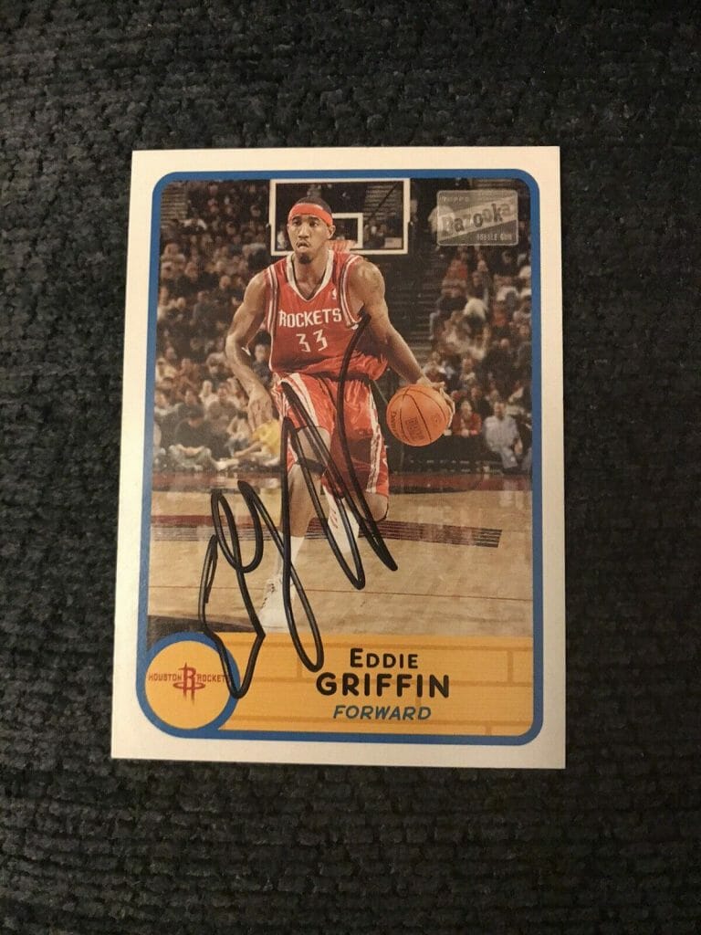 EDDIE GRIFFIN SIGNED BASKETBALL TRADING CARD AUTOGRAPHED DECEASED
 COLLECTIBLE MEMORABILIA