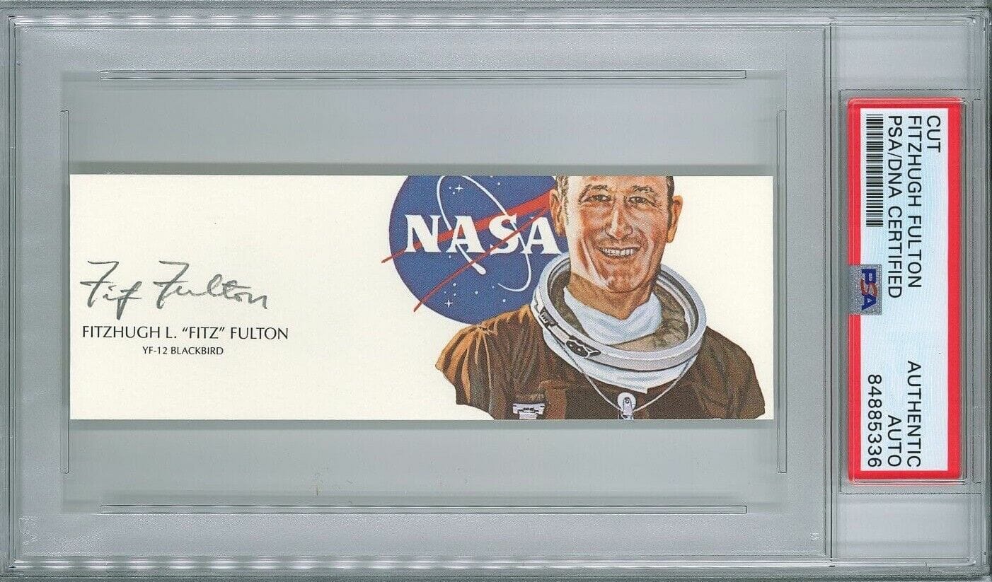 FITZ FULTON SIGNED CUT SIGNATURE PSA DNA 84885336 (D) NASA TEST PILOT ...