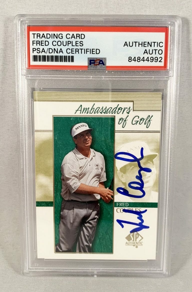 FRED COUPLES SIGNED TRADING CARD PSA/DNA 3 COA
 COLLECTIBLE MEMORABILIA