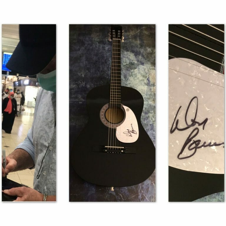 GFA 38 SPECIAL BAND GUITARIST * DON BARNES * SIGNED BLACK ACOUSTIC GUITAR COA
 COLLECTIBLE MEMORABILIA