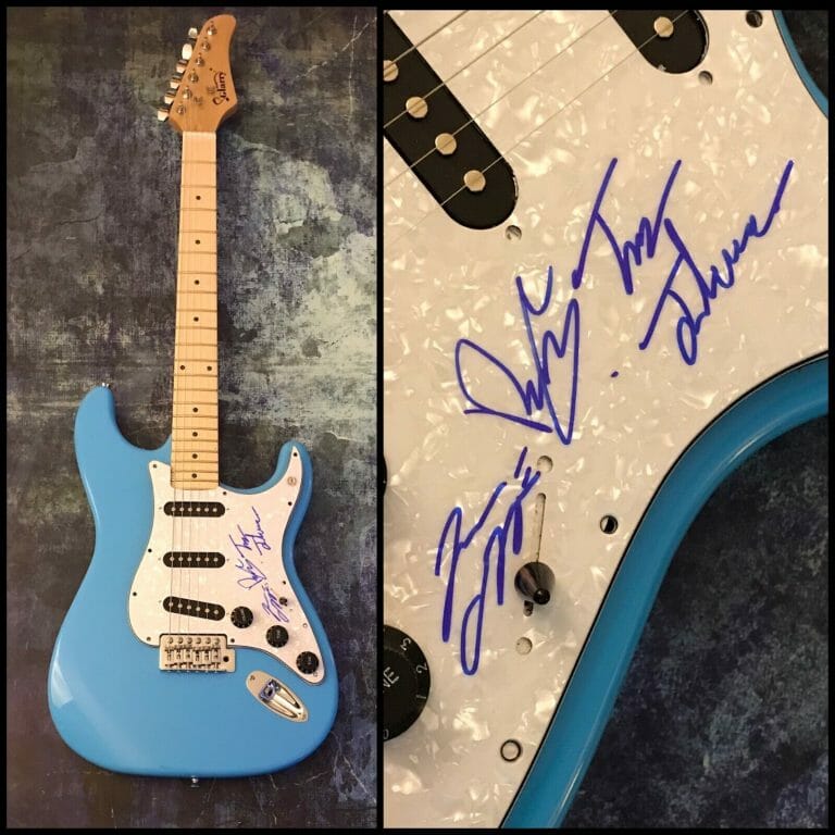 GFA BETWEEN YOU & ME OVERSTEPPING * BELMONT * SIGNED BAND ELECTRIC GUITAR B5 COA
 COLLECTIBLE MEMORABILIA