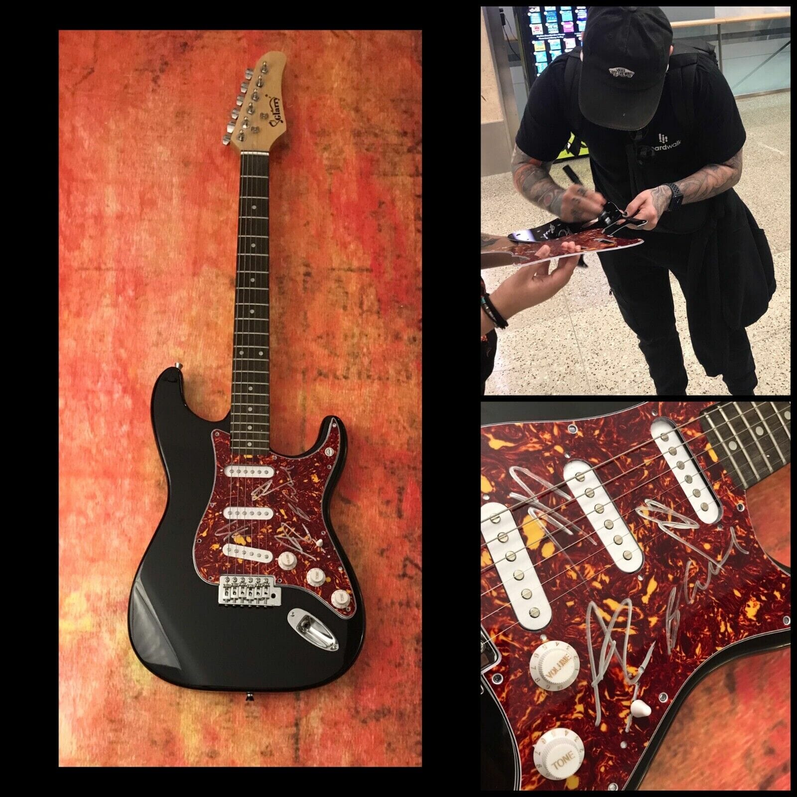 New ListingGFA Welcome to the Chaos * FAME ON FIRE * Signed Electric Guitar PROOF COA
