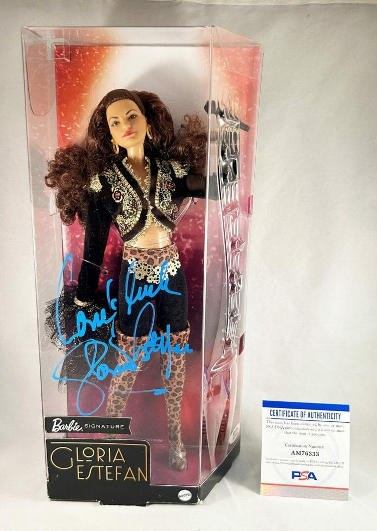GLORIA ESTEFAN SIGNED BARBIE DOLL PSA/DNA 1 COA
 COLLECTIBLE MEMORABILIA
