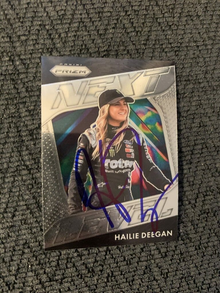 HAILIE DEEGAN SIGNED NASCAR TRADING CARD AUTOGRAPHED
 COLLECTIBLE MEMORABILIA