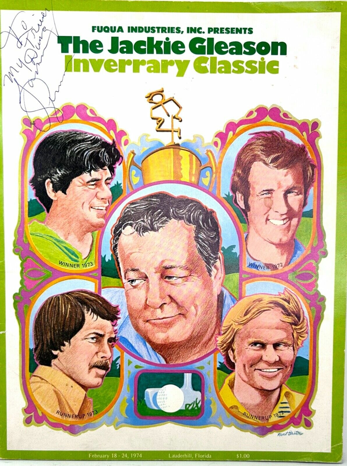 JACKIE GLEASON Signed Autograph Inverrary Classic Program JSA LOA
Opens in a new window or tab