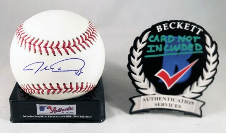 JACOB DEGROM SIGNED AUTHENTIC MLB BASEBALL TEXAS RANGERS BECKETT BAS 1 COA
 COLLECTIBLE MEMORABILIA