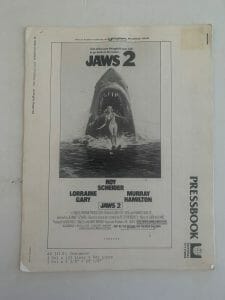 JAWS II ORIGINAL MOVIE PRESSBOOK 1978 STEVEN SPIELBERG PRESS BOOK SHARK 2
 COLLECTIBLE MEMORABILIA