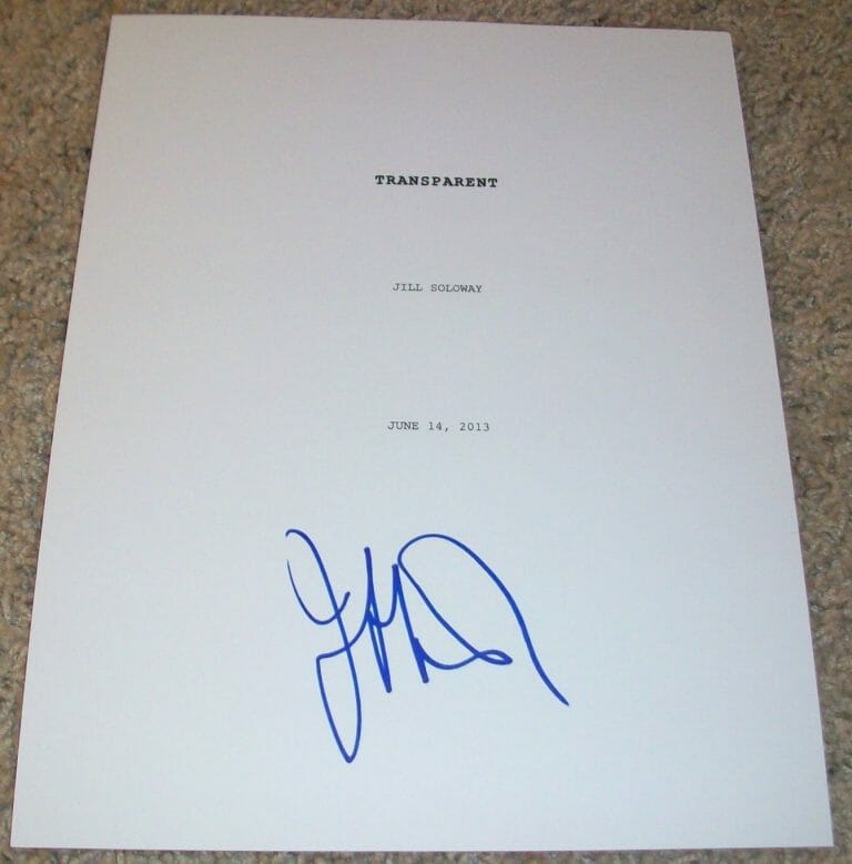 JEFFREY TAMBOR SIGNED TRANSPARENT 34 PAGE PILOT SCRIPT W/PROOF AUTOGRAPH
 COLLECTIBLE MEMORABILIA