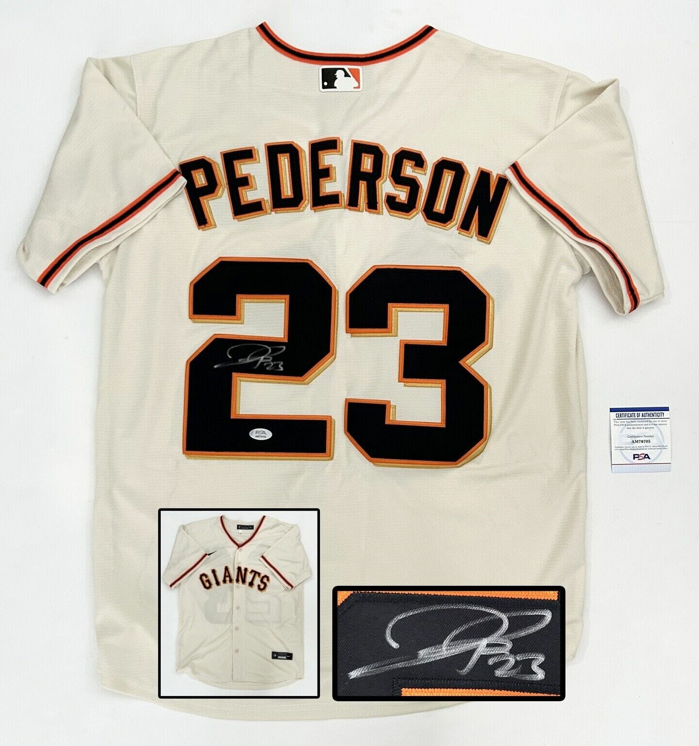 JOC PEDERSON DODGERS OUTFIELDER SIGNED White 100% Authentic Jersey JSA  R09292