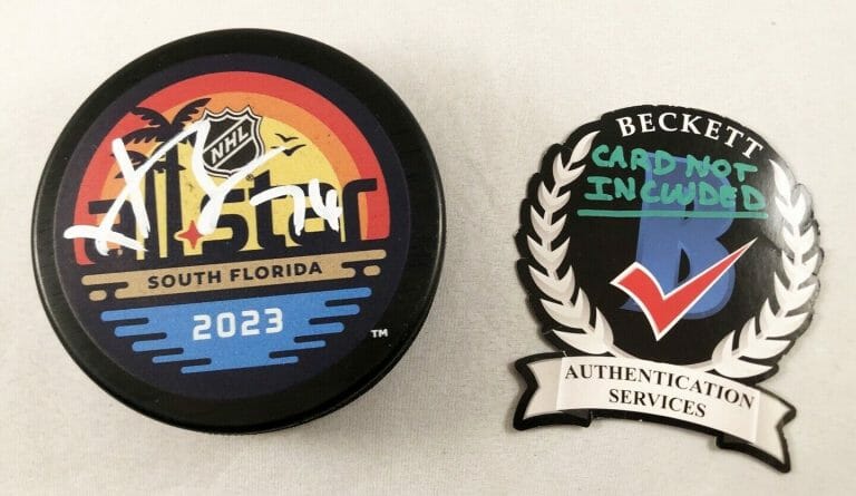 JUUSE SAROS SIGNED 2023 ALL STAR HOCKEY PUCK NASHVILLE PREDATORS BECKETT BAS …
 COLLECTIBLE MEMORABILIA