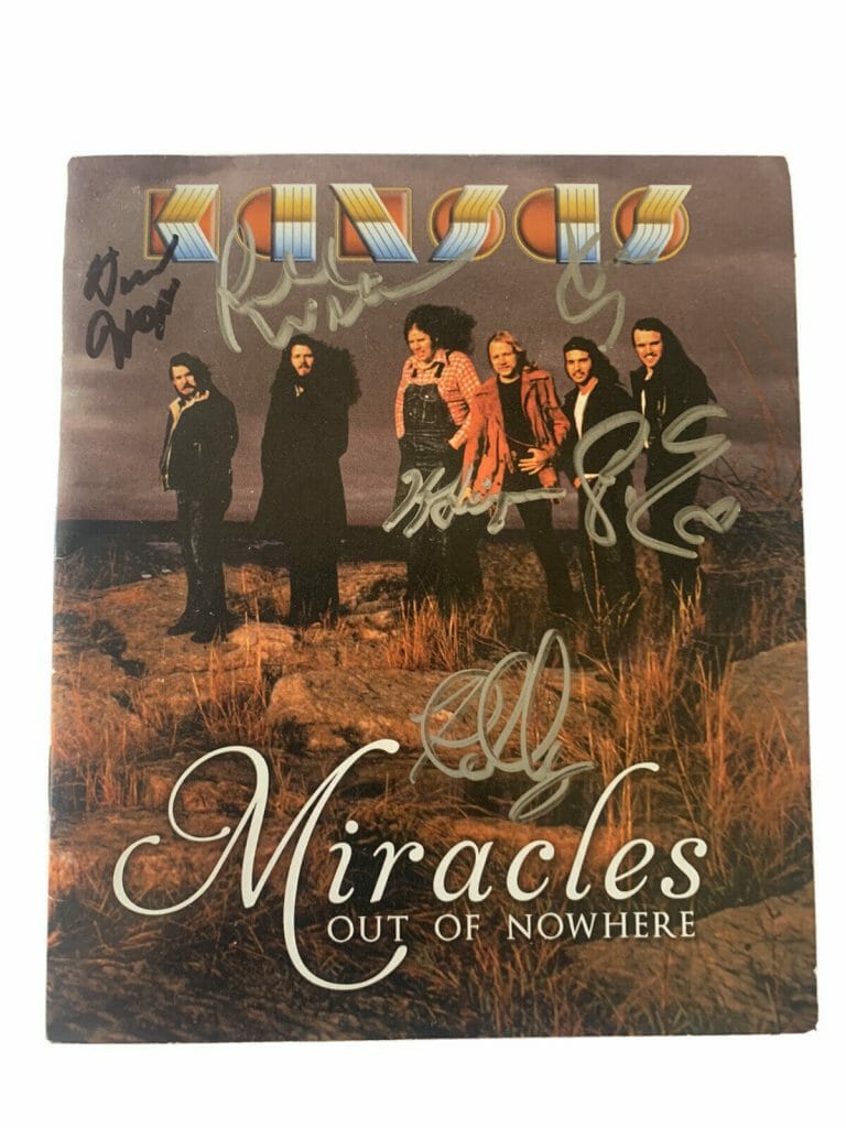 KANSAS BAND AUTOGRAPHED SIGNED DVD BOOKLET COVER X ALL 6 BECKETT CERTIFIED
 COLLECTIBLE MEMORABILIA
