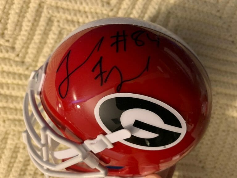 LEONARD FLOYD SIGNED GEORGIA BULLDOGS MINI HELMET AUTOGRAPHED
 COLLECTIBLE MEMORABILIA