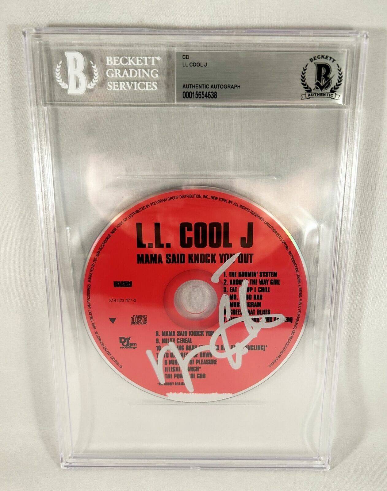 LL Cool J Signed CD Mama Said Knock You Out Beckett BAS 1 COA