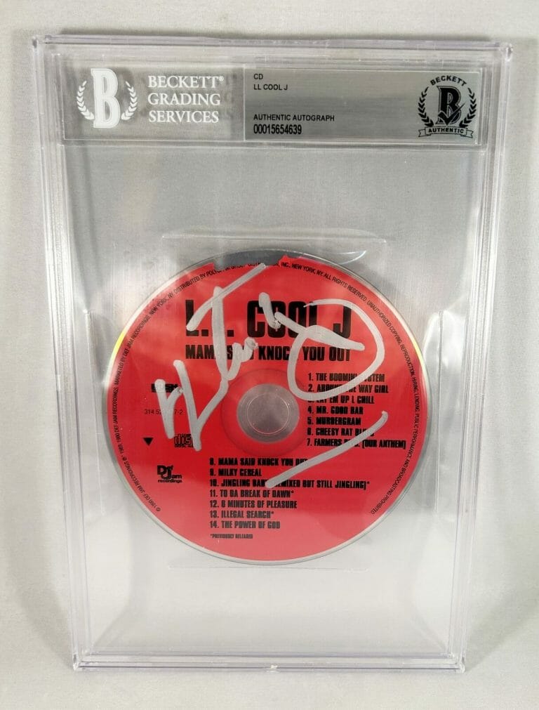 LL COOL J SIGNED CD MAMA SAID KNOCK YOU OUT BECKETT BAS COA
 COLLECTIBLE MEMORABILIA