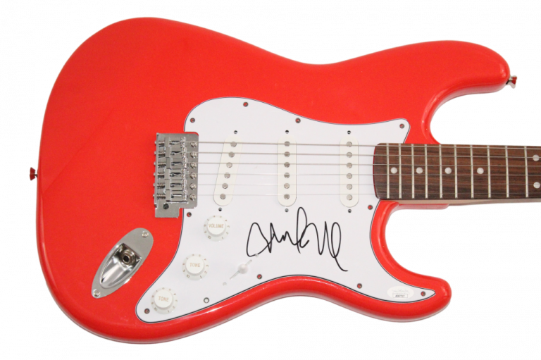 MIKE MCCREADY PEARL JAM SIGNED AUTOGRAPH RED FENDER ELECTRIC GUITAR TEN JSA COA
 COLLECTIBLE MEMORABILIA