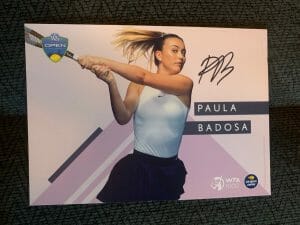 PAULA BADOSA SIGNED PICTURE CARD TENNIS 2022 WESTERN SOUTHERN OPEN CINCY
 COLLECTIBLE MEMORABILIA