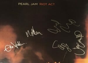 PEARL JAM SIGNED AUTOGRAPH RIOT ACT 24×36 POSTER EDDIE VEDDER +4 W/VIDEO PROOF
 COLLECTIBLE MEMORABILIA