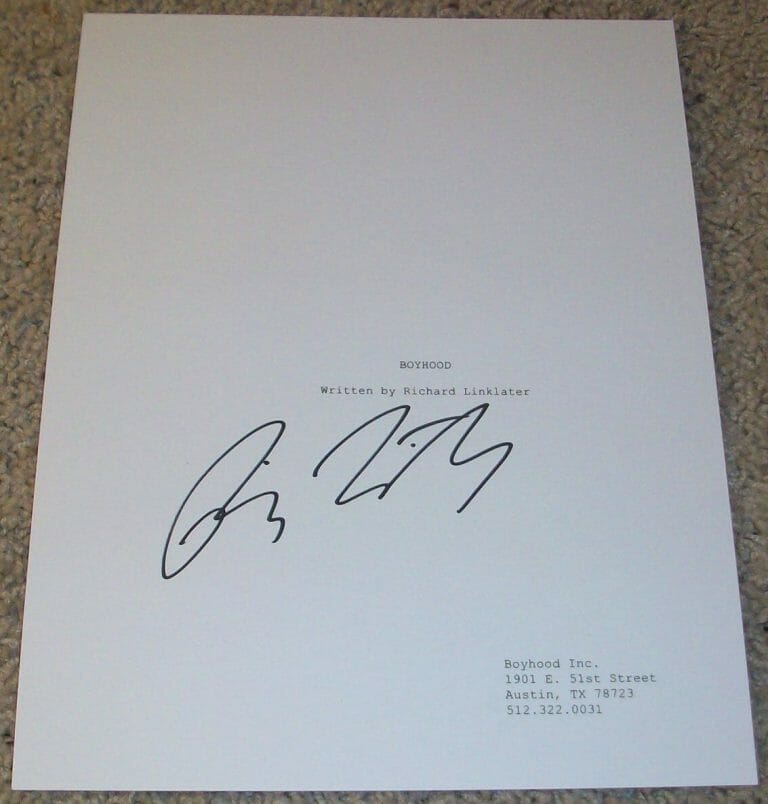 RICHARD LINKLATER SIGNED AUTOGRAPH BOYHOOD 182 PAGE SCRIPT W/EXACT PROOF
 COLLECTIBLE MEMORABILIA