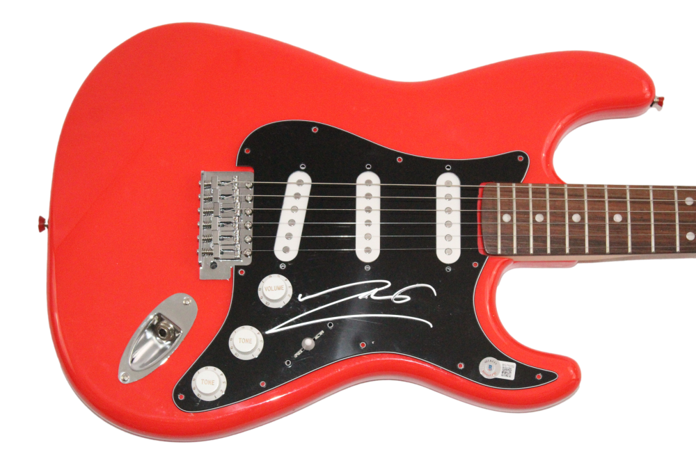 Rob Zombie Signed Autograph Red Fender Guitar The Devil's Rejects w/ Beckett COA
