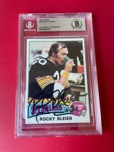 ROCKY BLEIER signed (PITTSBURGH STEELERS) Custom XL football jersey BECKETT  BAS Collectible Memorabilia