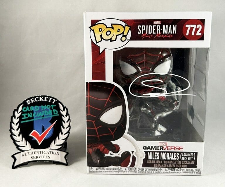 SHAMEIK MOORE SIGNED FUNKO POP MILES MORALES SPIDER-MAN 772 BECKETT BAS COA
 COLLECTIBLE MEMORABILIA