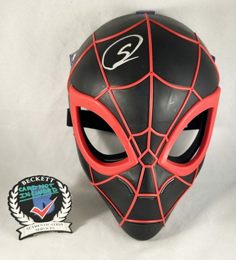 SHAMEIK MOORE SIGNED MASK MILES MORALES SPIDER-MAN BECKETT BAS 1 COA
 COLLECTIBLE MEMORABILIA
