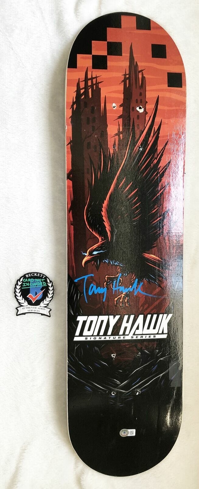 TONY HAWK SIGNED SKATEBOARD BIRDHOUSE SIGNATURE SERIES BECKETT BAS 1 COA
 COLLECTIBLE MEMORABILIA