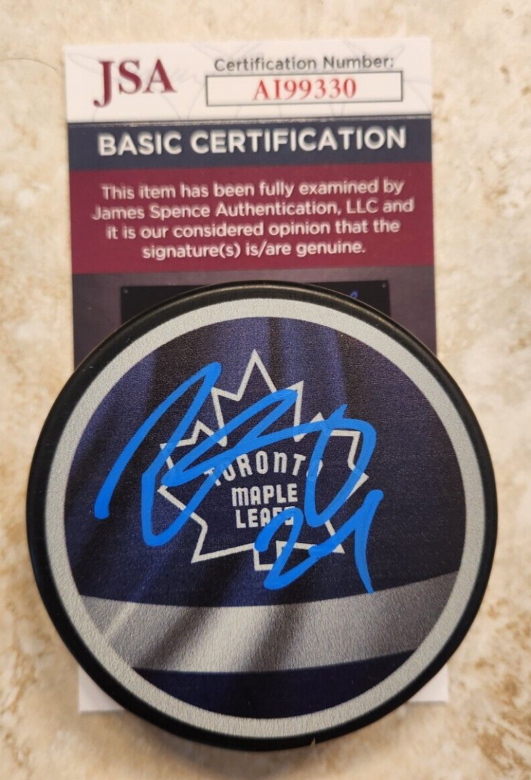 WAYNE SIMMONDS SIGNED REVERSE RETRO PUCK W JSA COA #AI99330 TORONTO MAPLE LEAFS
 COLLECTIBLE MEMORABILIA