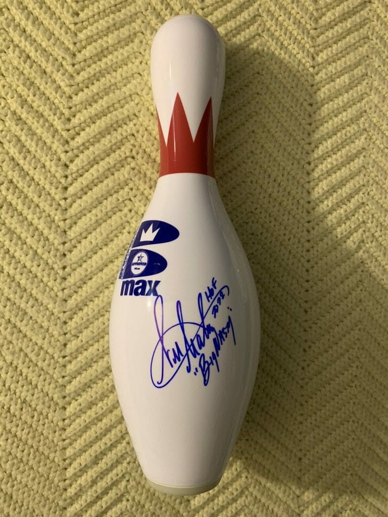WES MALLOTT BRUNSWICK PBA SIGNED UNUSED BOWLING PIN AUTOGRAPHED UNIQUE NEW
 COLLECTIBLE MEMORABILIA