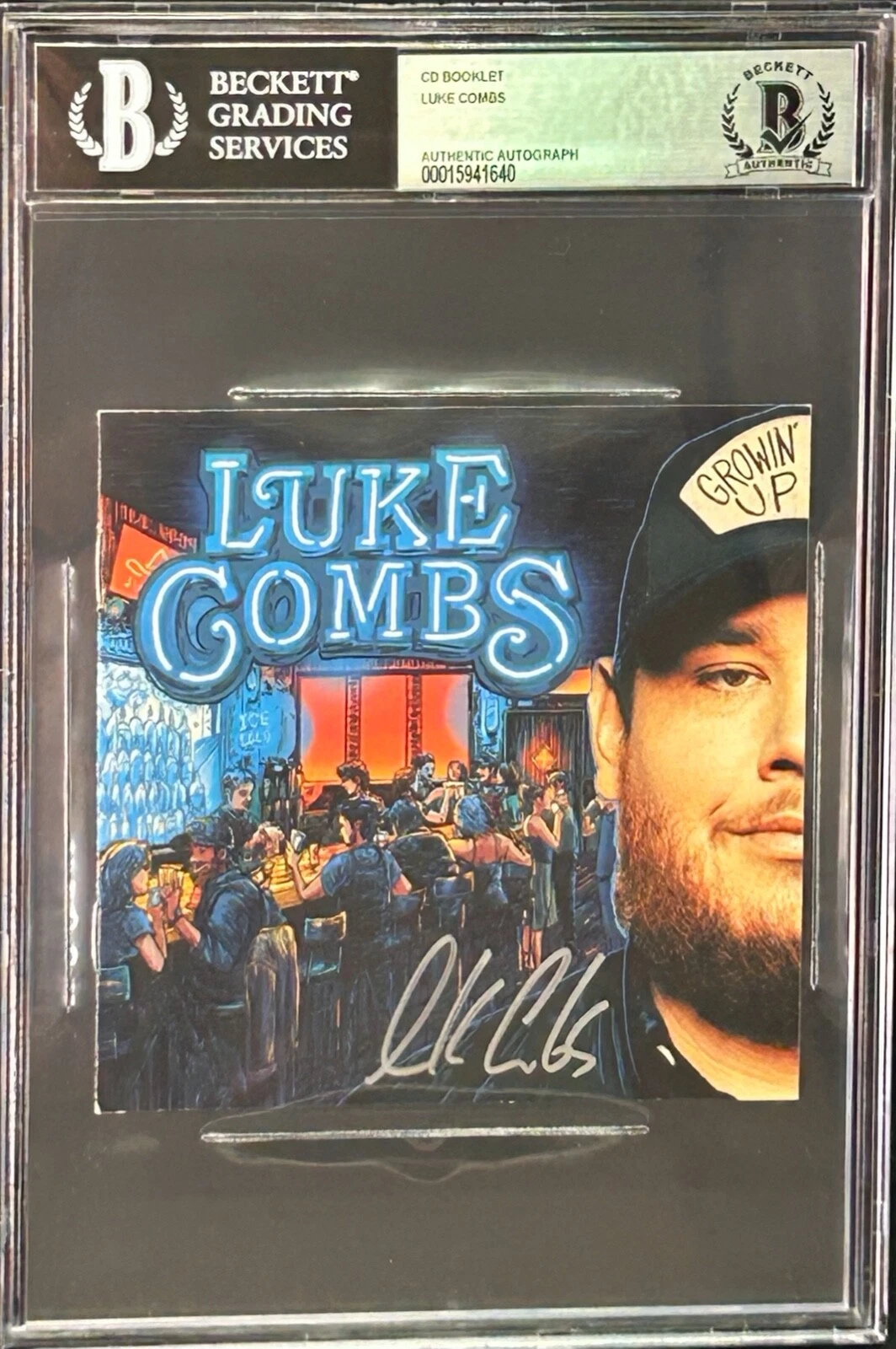 LUKE COMBS Signed Autograph CD Cover Slabbed Encapsulated 