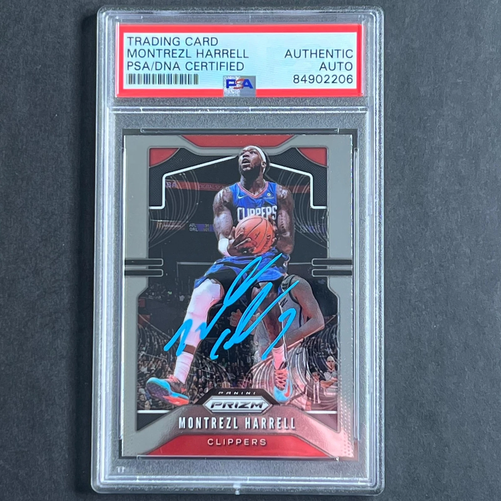 2019-20 Panini Prizm #124 Montrezl Harrell Signed Card PSA Slabbed Clippers
