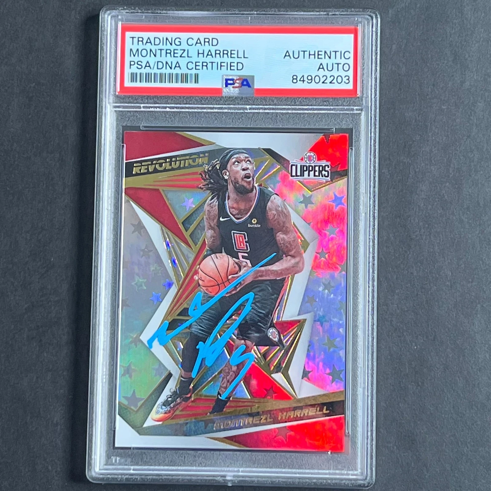 2019-20 Panini Revolution #18 Montrezl Harrell Signed Card PSA Slabbed Clippers
