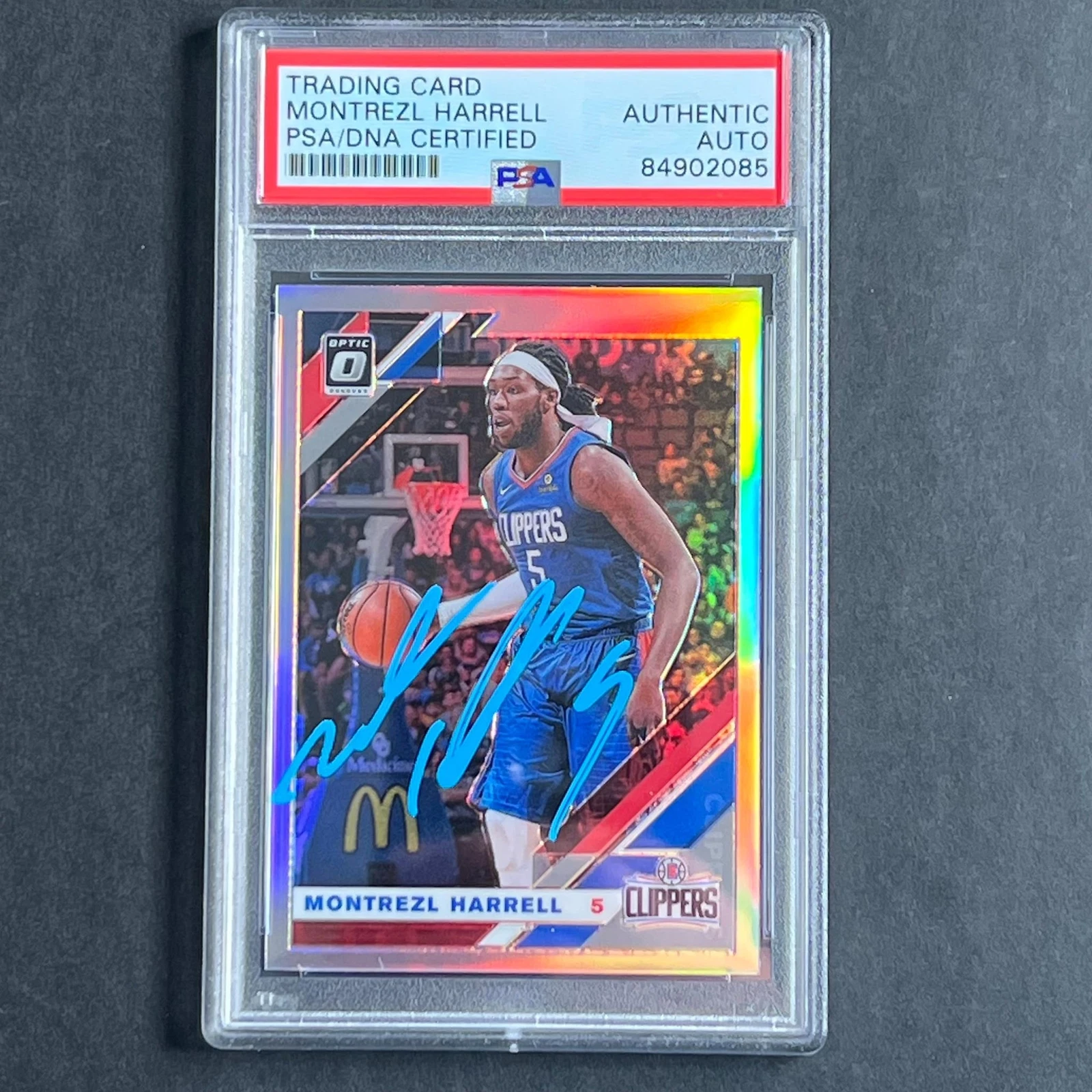 2019-20 Optic Panini #40 Montrezl Harrell Signed Card PSA Slabbed Clippers
