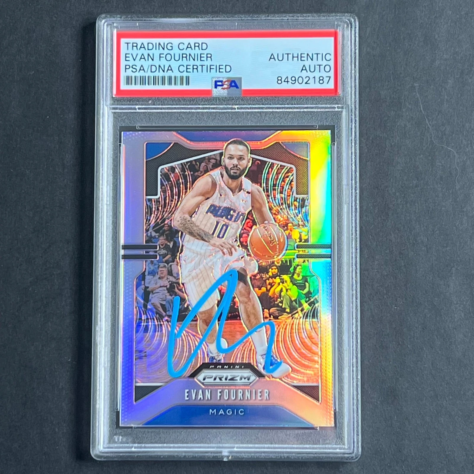 2019-20 Panini Prizm #192 Evan Fournier Signed Card AUTO PSA Slabbed Magic
