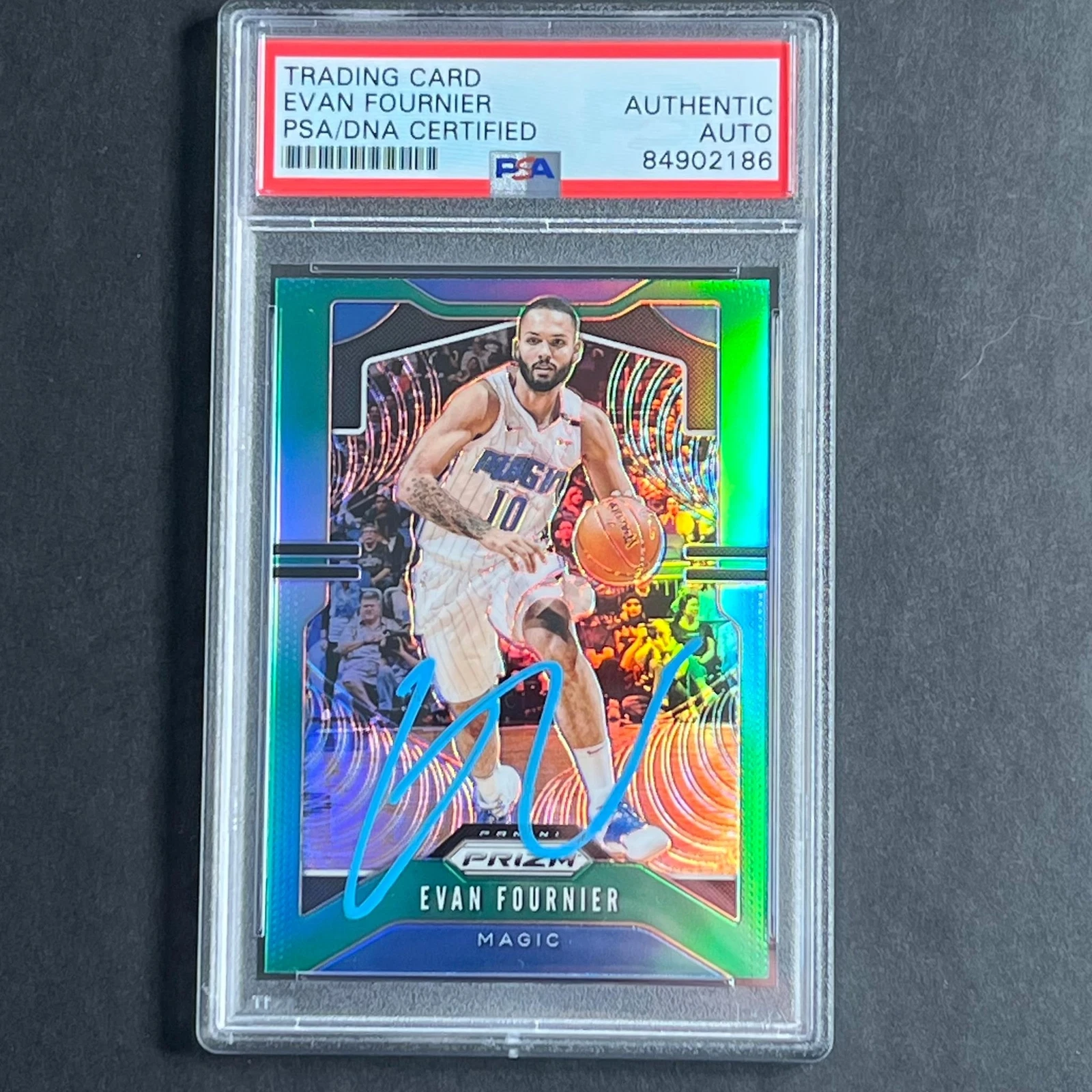 2019-20 Panini Prizm #192 Evan Fournier Signed Card AUTO PSA Slabbed Magic
