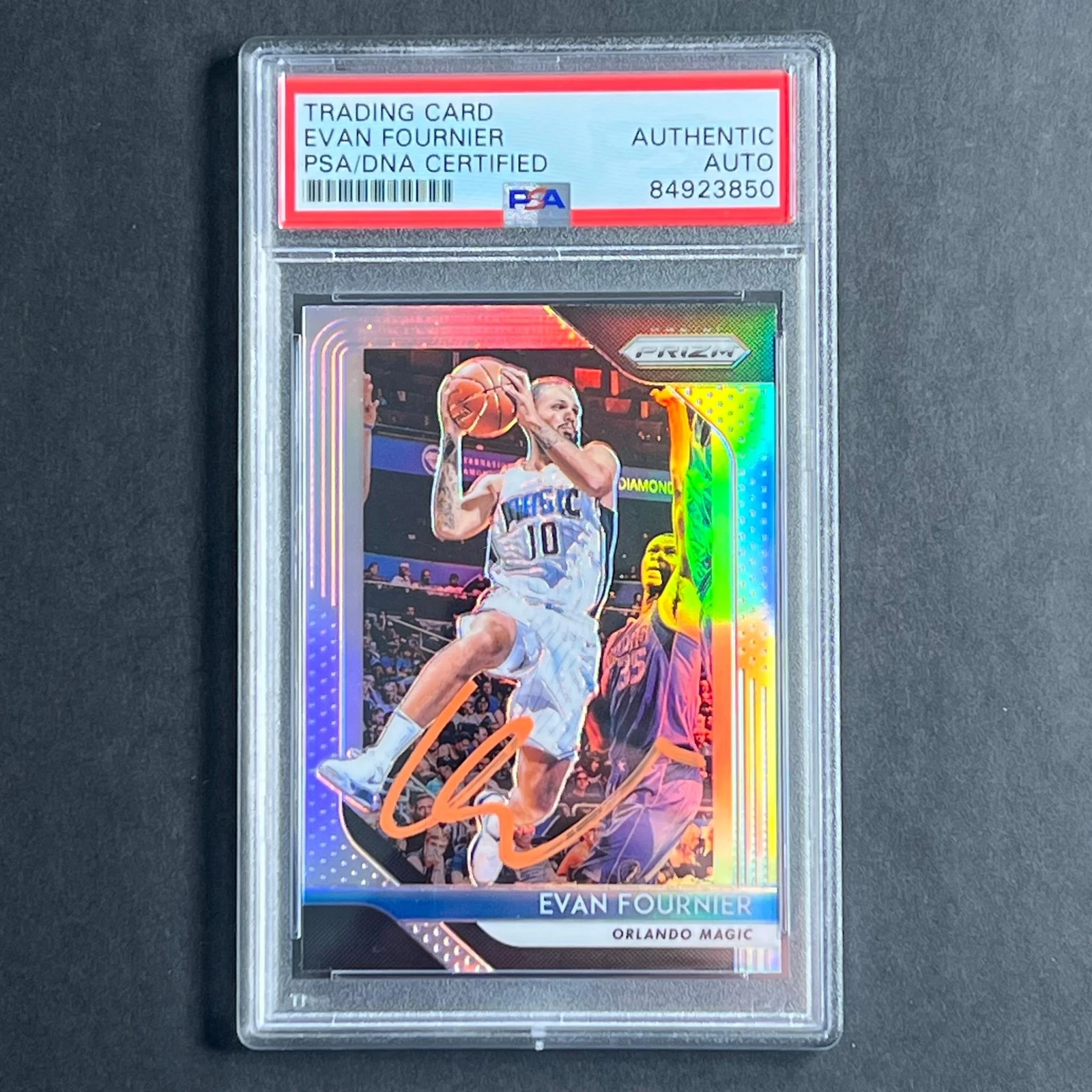 2018-19 Panini Prizm #139 EVAN FOURNIER Signed Card AUTO PSA Slabbed Magic
