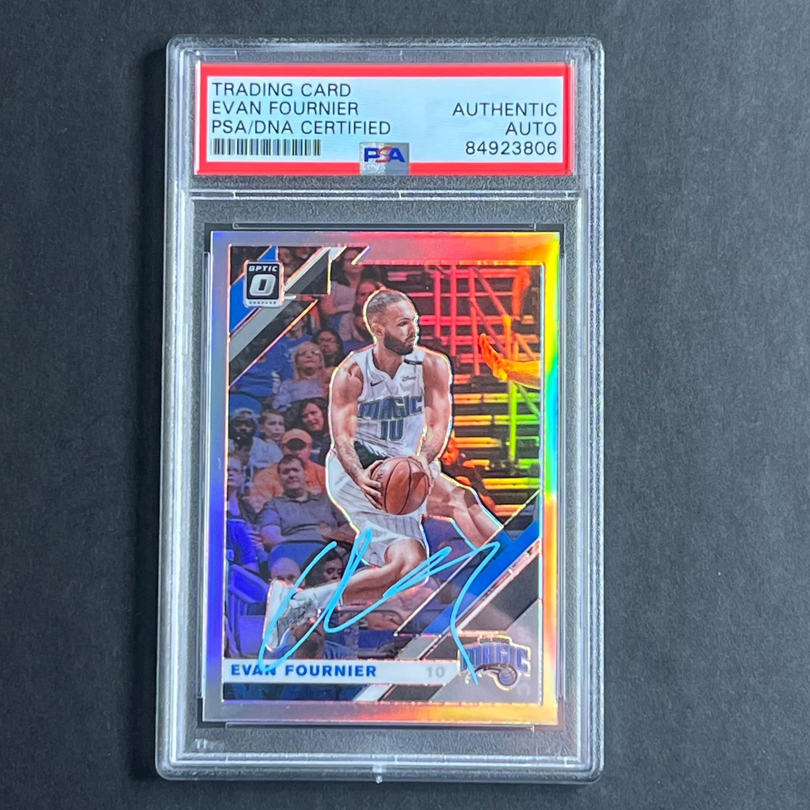 2019-20 Panini Optic #15 Evan Fournier Signed Card AUTO PSA Slabbed Magic
