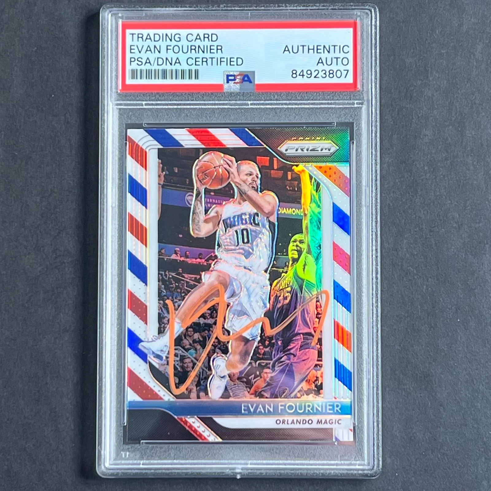 2018-19 Panini Prizm #139 EVAN FOURNIER Signed Card AUTO PSA Slabbed Magic
