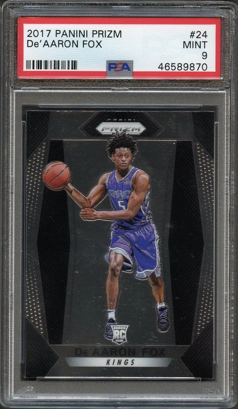 2017 Panini Prizm #24 DeAaron Fox PSA 9 Mint RC
