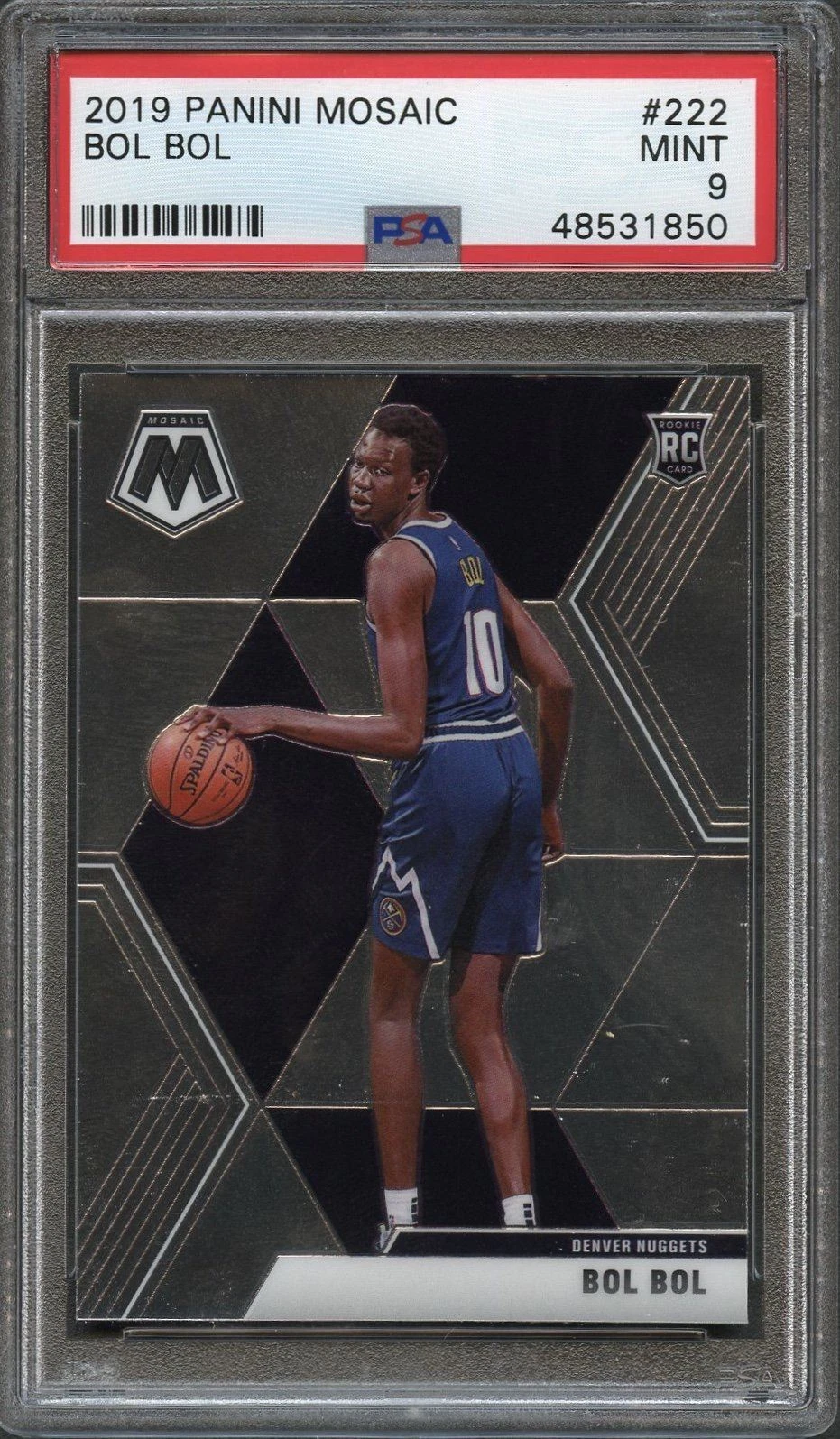 2019 Panini Mosaic #222 Bol Bol Mosaic PSA 9 Mint RC
