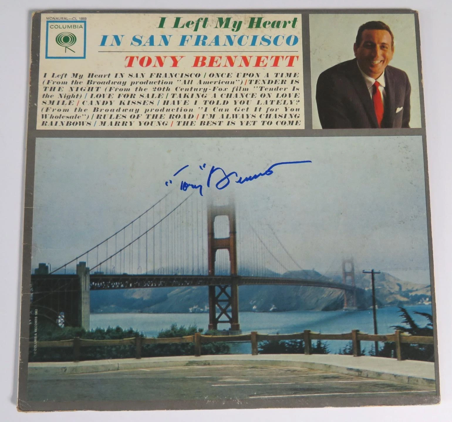 TONY BENNETT Signed Auto 