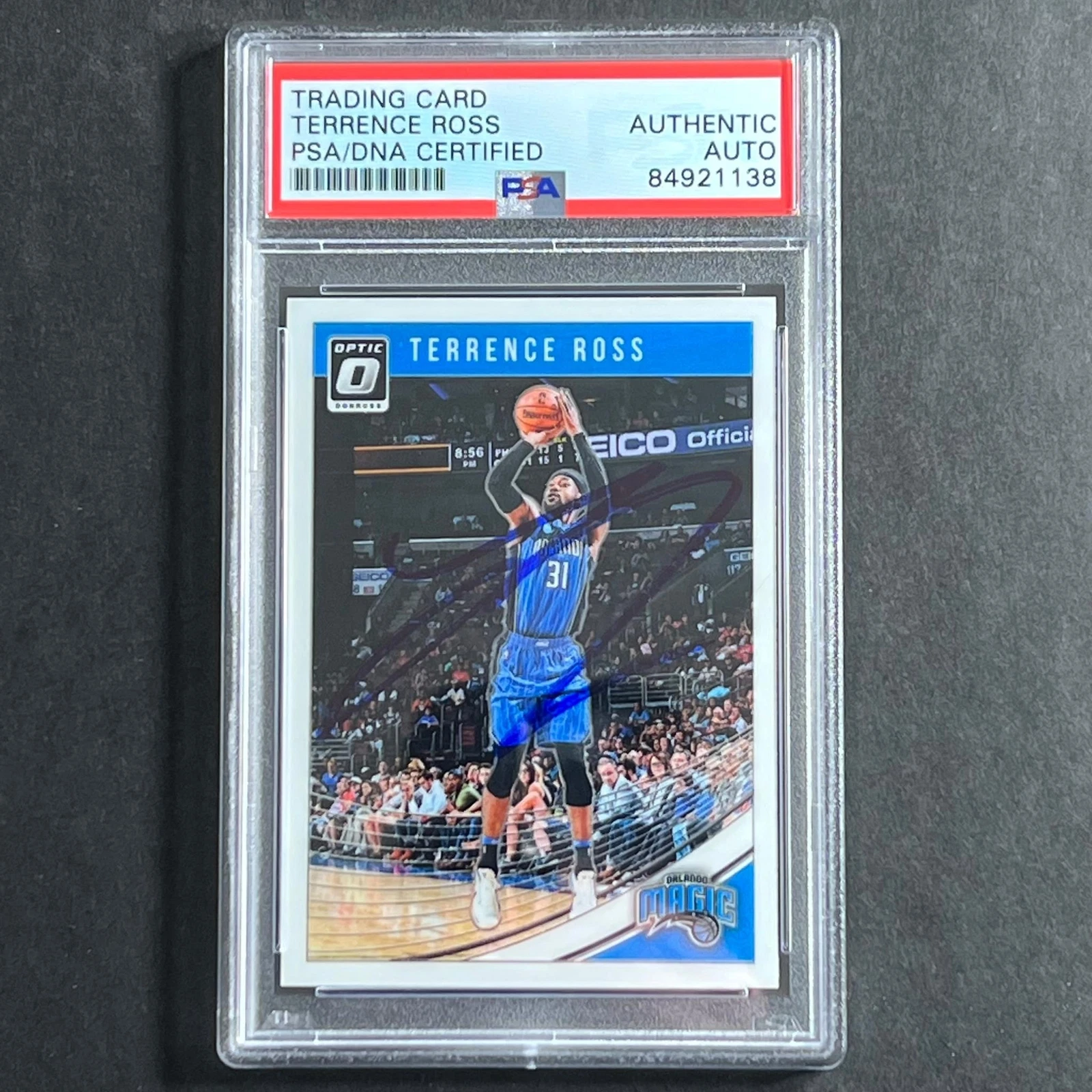 2018 Panini Optic #29 Terrence Ross Signed Card AUTO PSA Slabbed Magic
