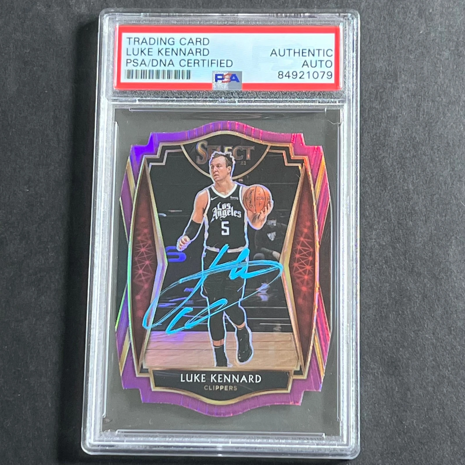 2020-21 Panini Select #159 Luke Kennard Signed Rookie Card AUTO PSA Slabbed Clip

