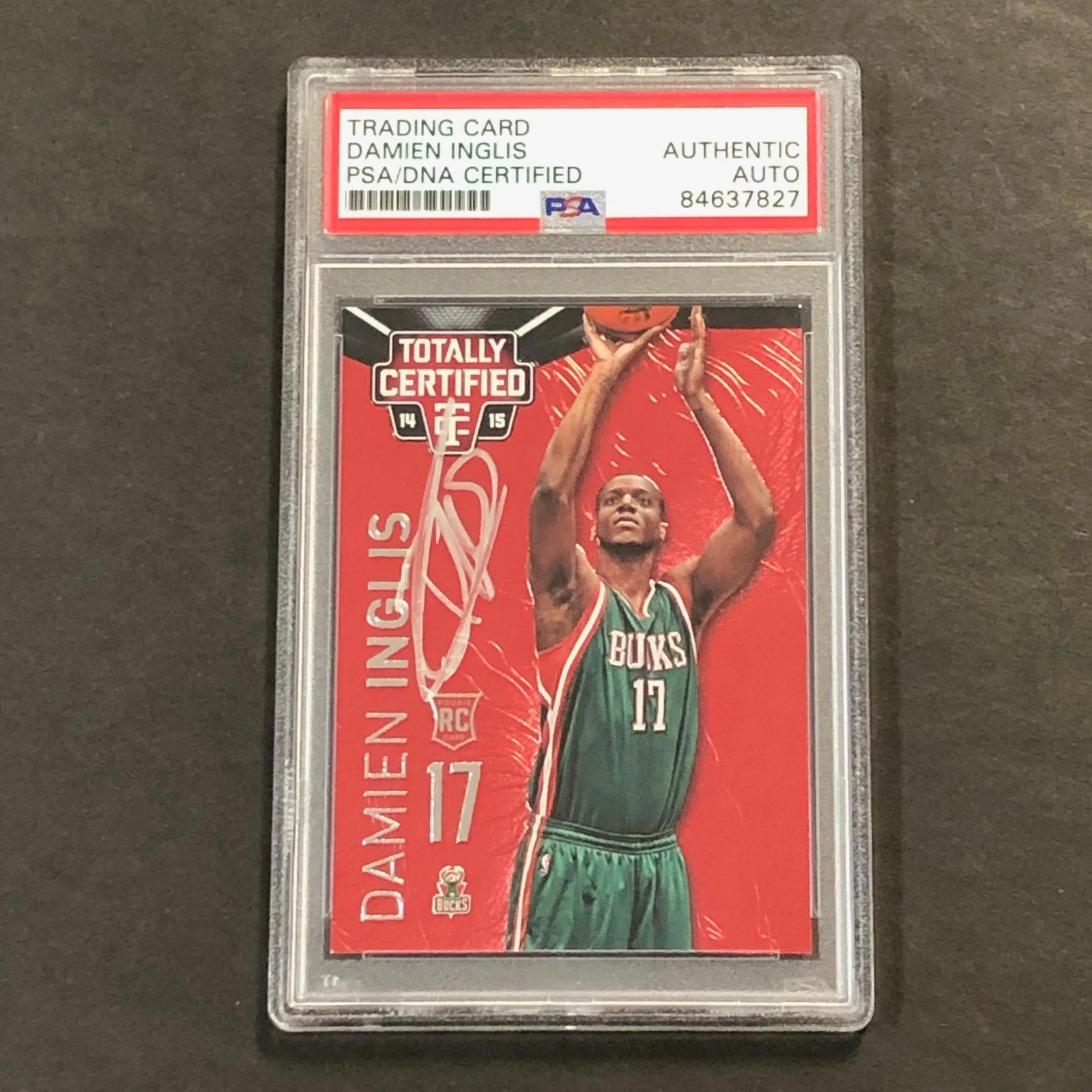 2014-15 Panini Totally Certified #179 DAMIEN INGLIS Signed Card AUTO PSA Slabbed
