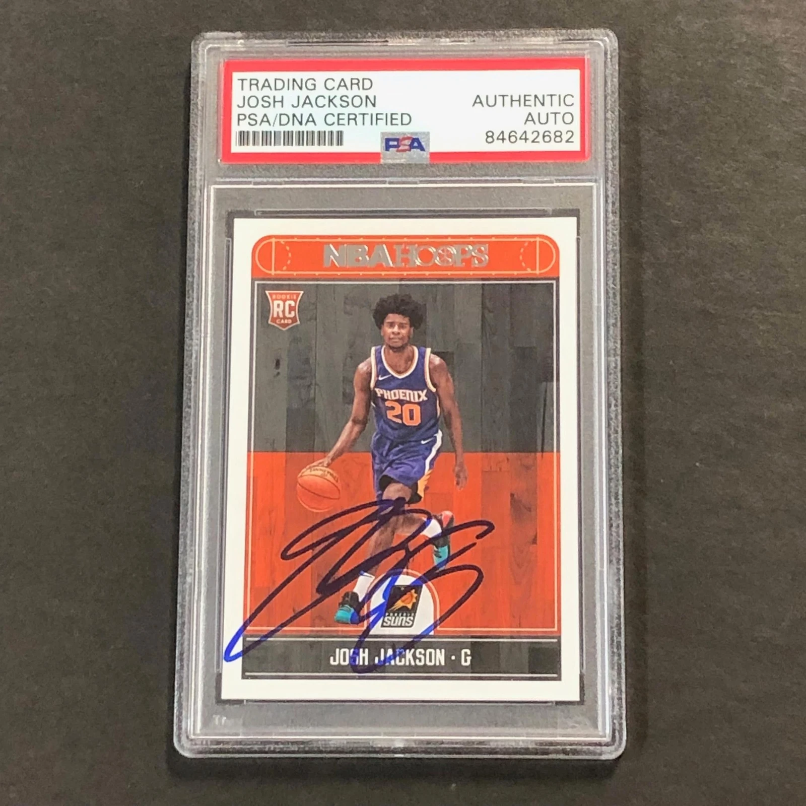 2017-18 NBA Hoops #254 Josh Jackson Signed Rookie Card AUTO PSA Slabbed RC Suns
