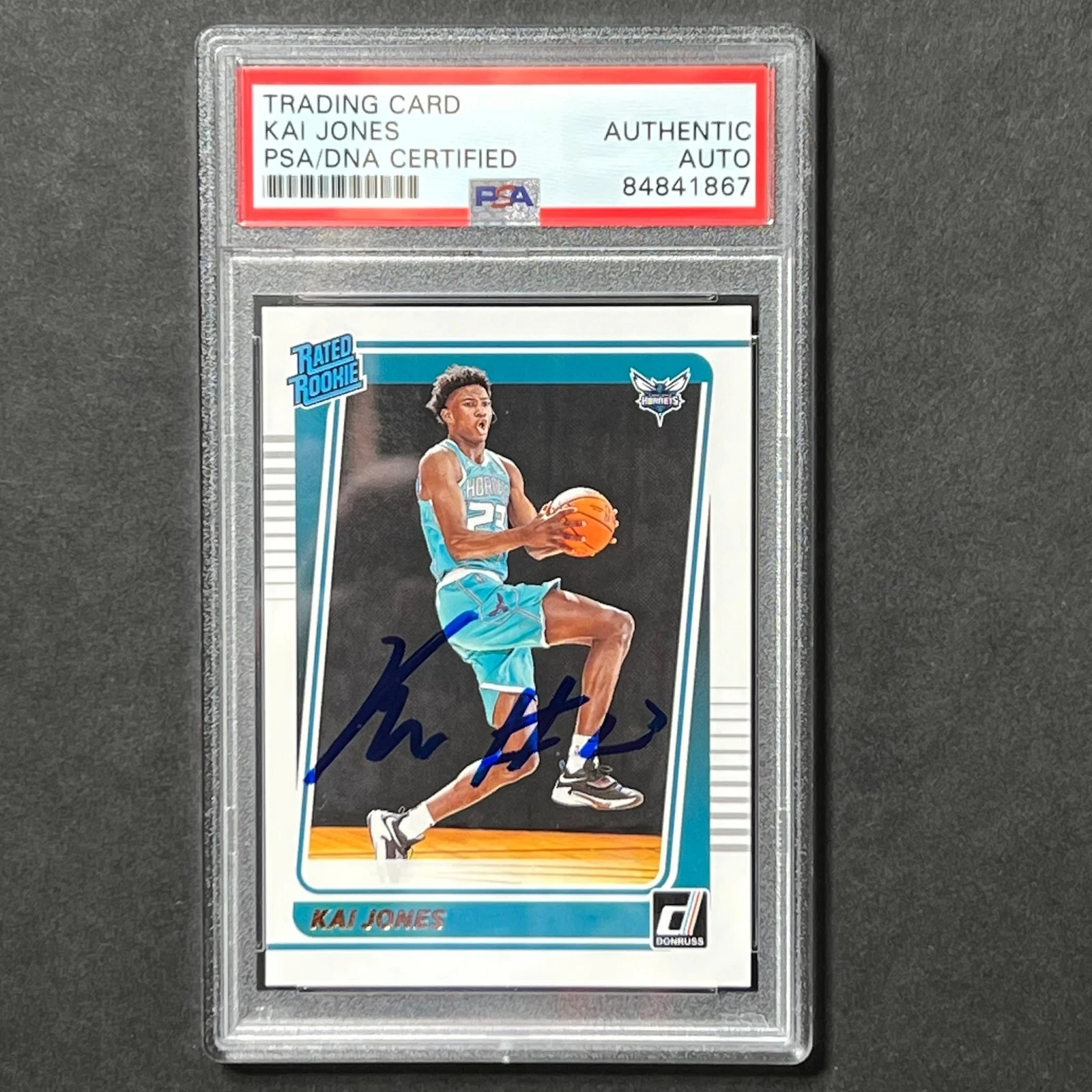 2021-22 Panini Donruss #232 Kai Jones Signed AUTO PSA Slabbed Hornets
