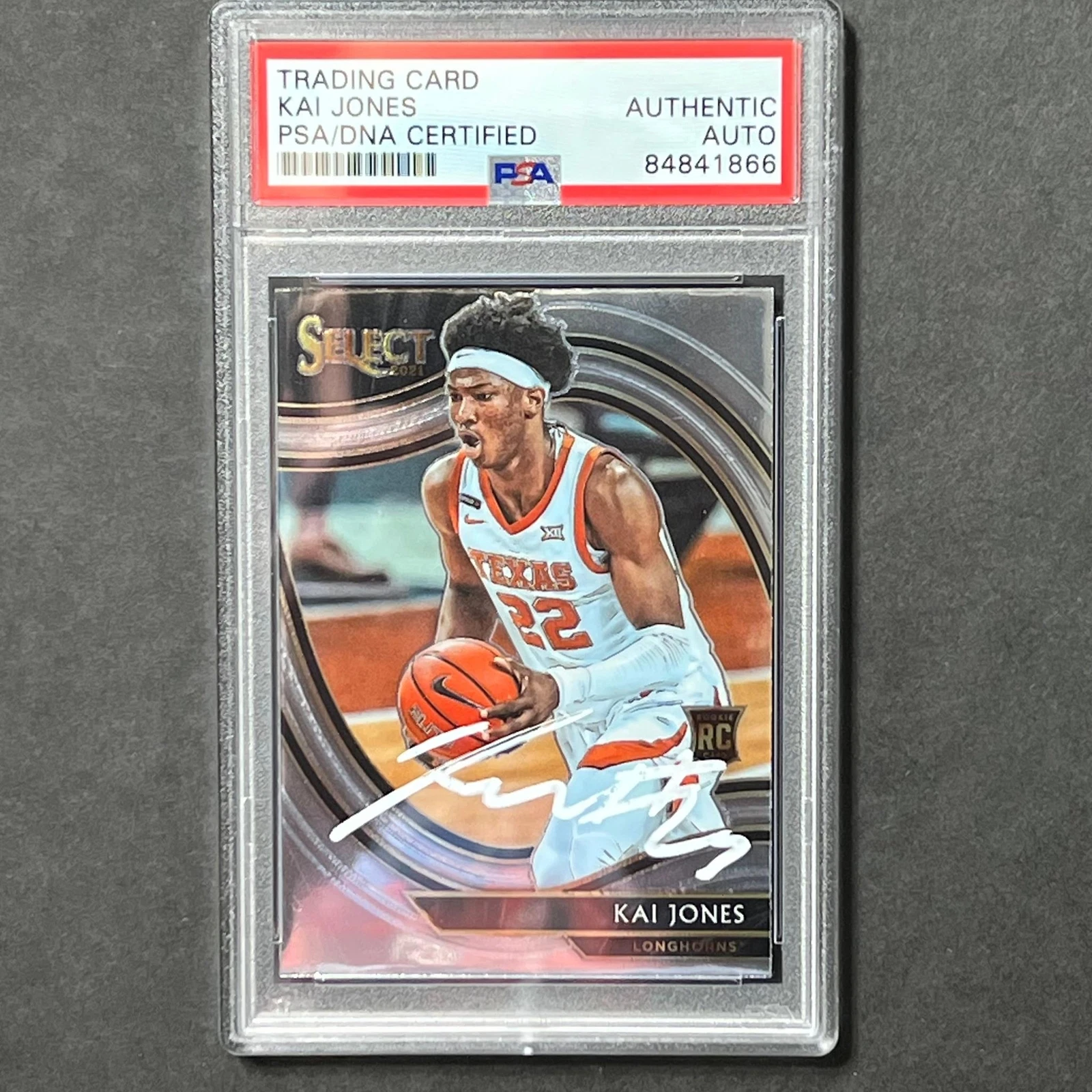 2021 Panini Select #287 Kai Jones Signed AUTO PSA Slabbed Texas
