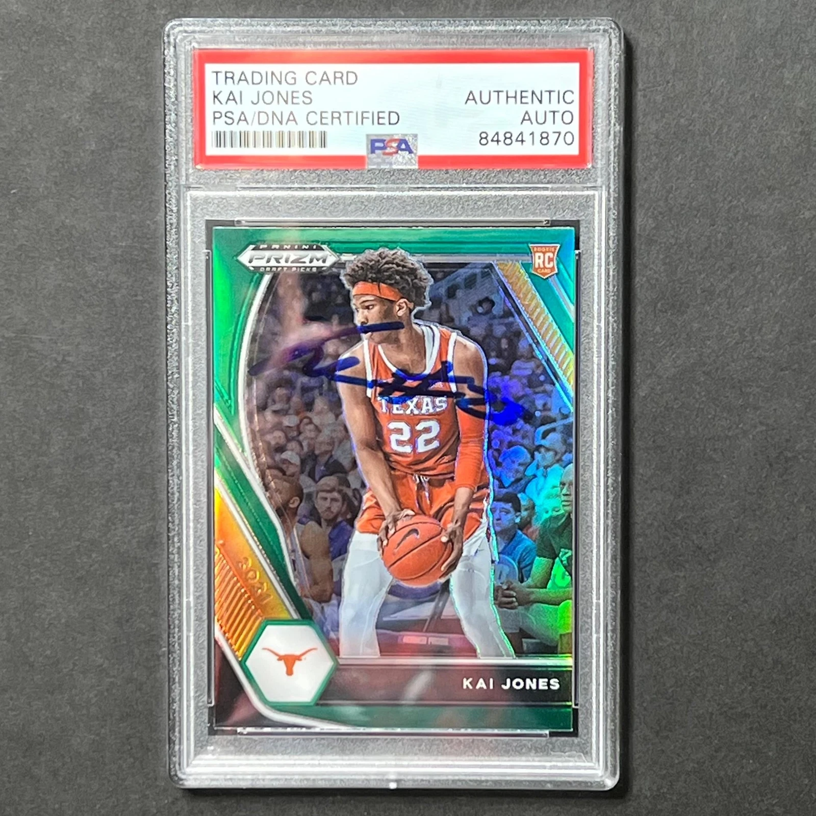 2021 Panini Prizm #14 Kai Jones Signed AUTO PSA Slabbed Texas
