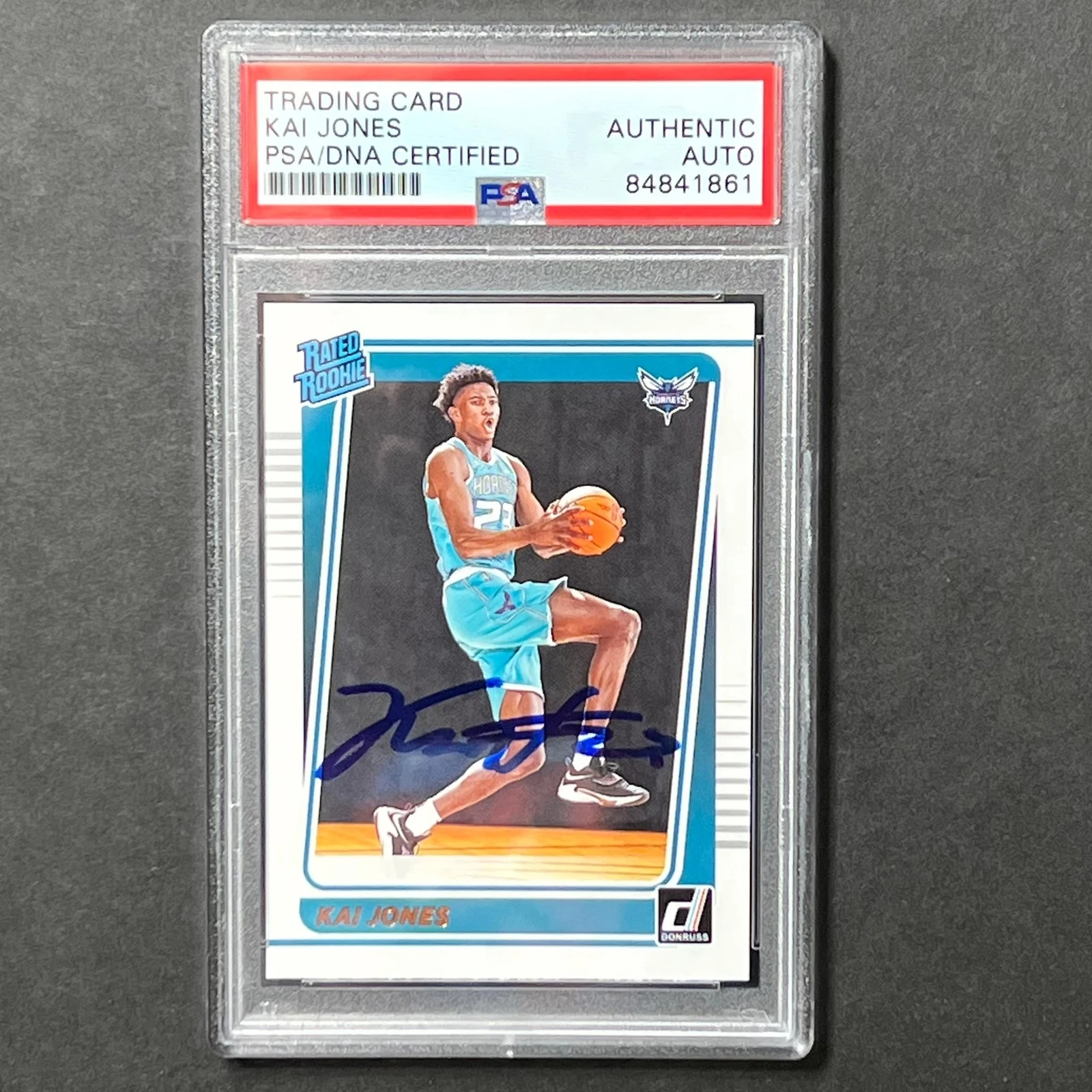 2021-22 Panini Donruss #232 Kai Jones Signed AUTO PSA Slabbed Hornets
