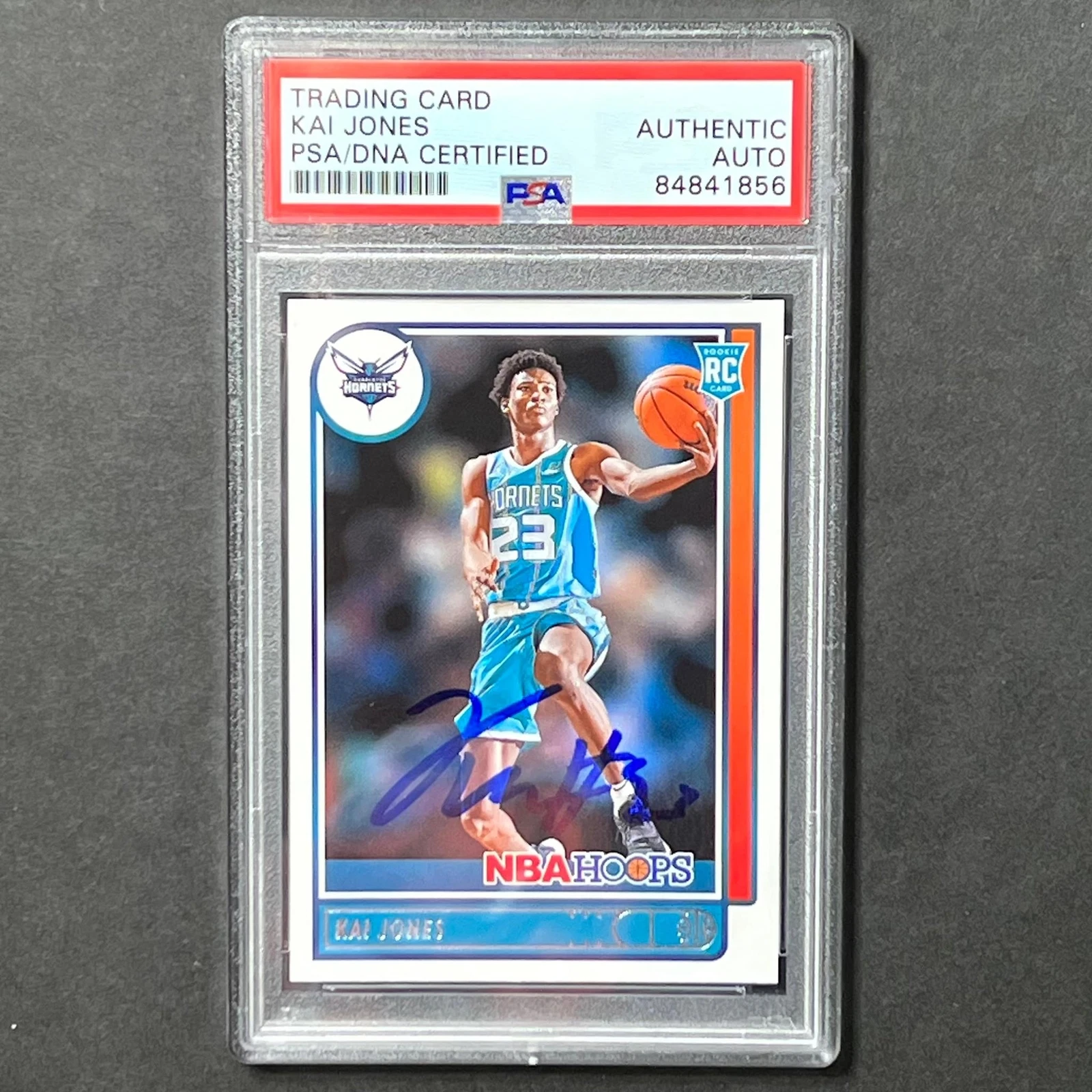 2021-22 Panini NBA Hoops #230 Kai Jones Signed AUTO PSA Slabbed Hornets
